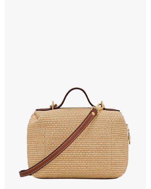 Longchamp Brown Le Panier Pliage Xs Raffia Shoulder Bag
