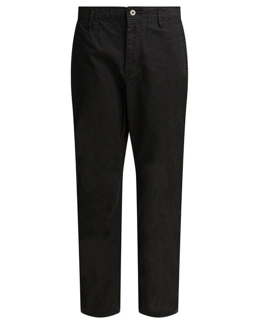 Men's Black Cotton Work Trousers