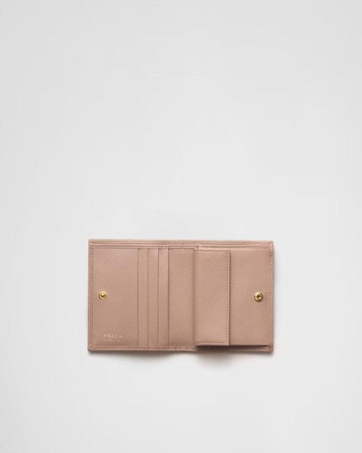 Prada White Saffiano Leather Wallet