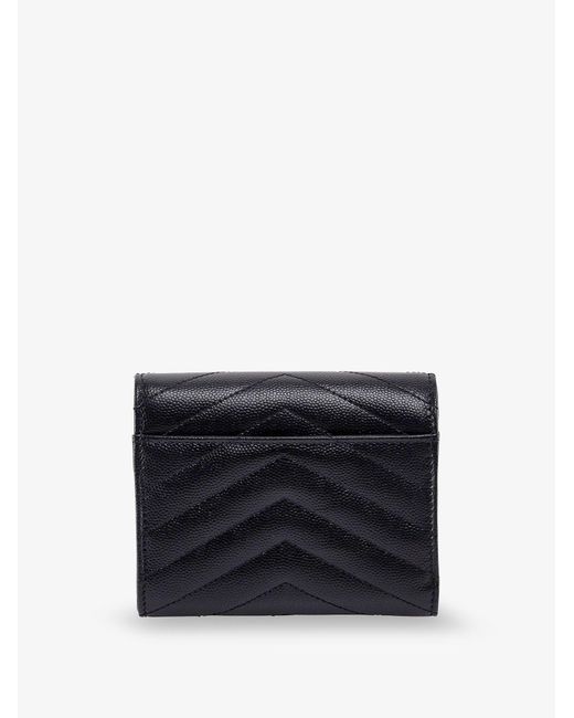 Saint Laurent Black Leather Wallet
