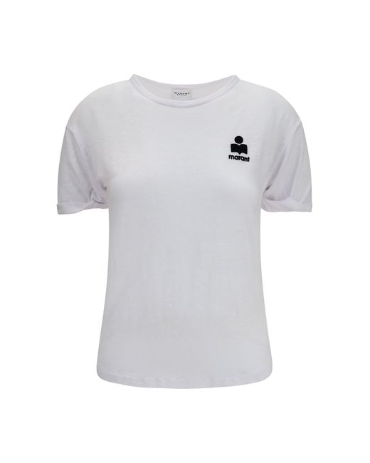 Isabel Marant White Marant Etoile Koldia Logo T-Shirt