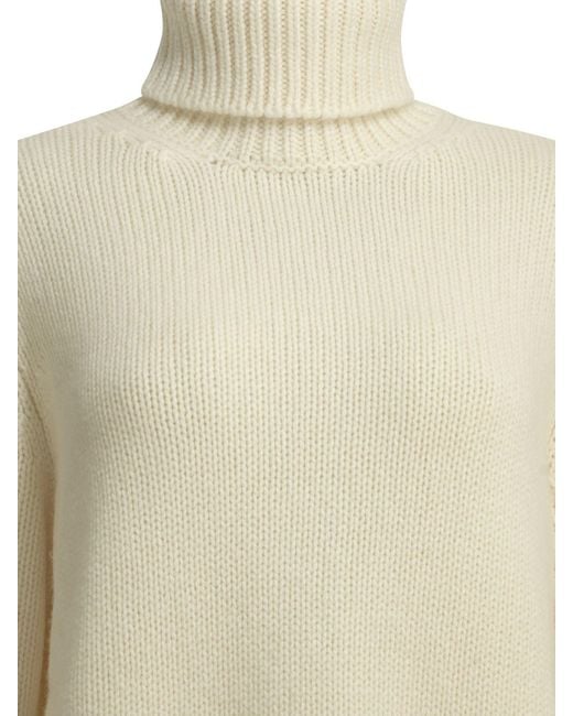Semler White Cashmere Turtleneck Sweater