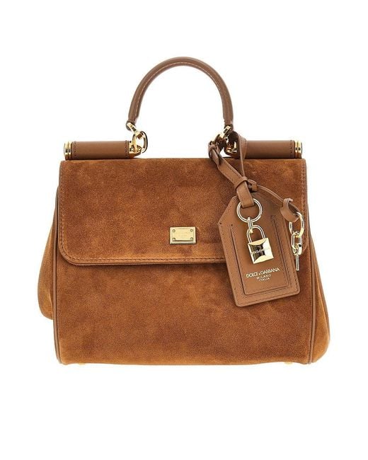 Dolce & Gabbana Brown Dolce&Gabbana My Sicily Suede Leather Bag