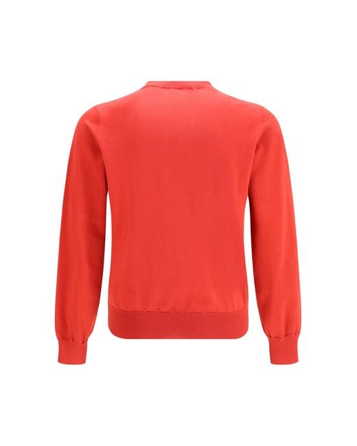 Brunello Cucinelli Red Sweater for men