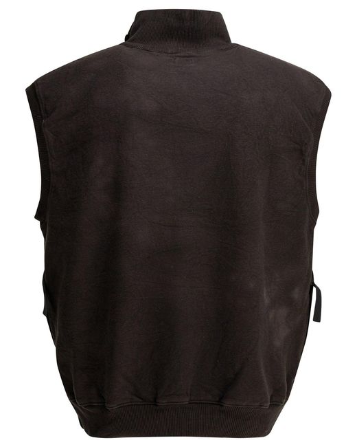 Kapital Black Nickle 4 Half-Zip Sweatshirt Charcoal for men
