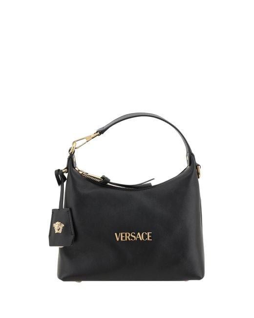 Versace Black Hobo Handbag