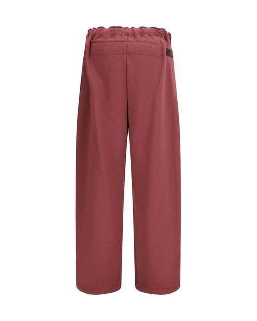 Magliano Red Track Pants Buckle-Belt for men