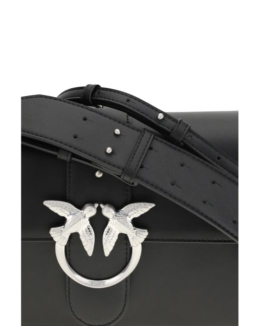 Pinko Black Shoulder Bag Love One Leather