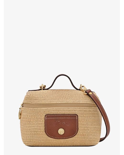 Longchamp Brown Le Panier Pliage Xs Raffia Shoulder Bag