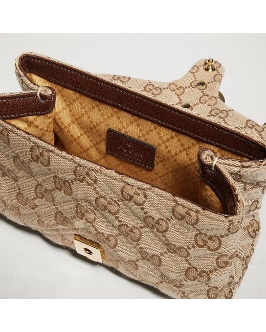 Gucci Natural Gg Marmont Small Crossbody Bag