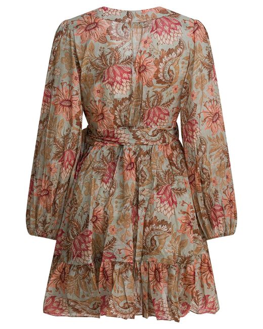 Zimmermann Brown "Daylight" Short Dress