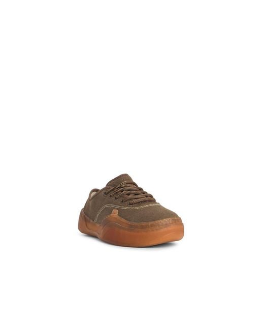 ERL Brown 'Coupes' Mud-Colored Cotton Sneakers for men