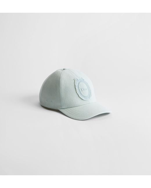 Dior White D-Player Médaillon Baseball Hat Light