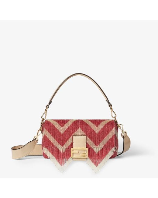 Fendi Red Baguette" Crossbody Bag