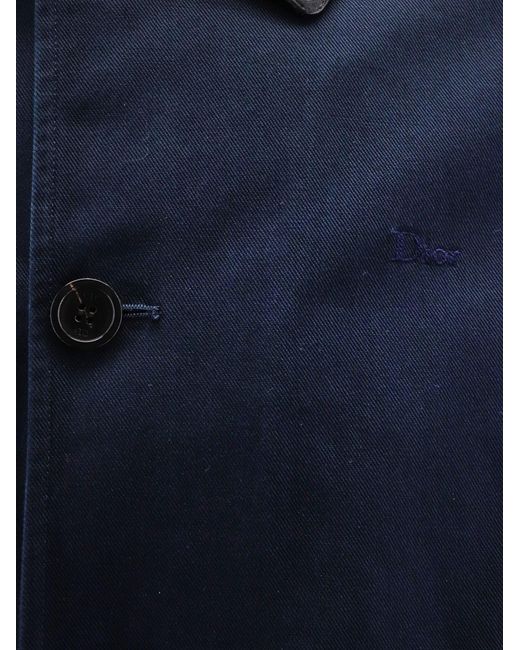 Dior Blue Dior Cotton Jacket With Cd Details for men