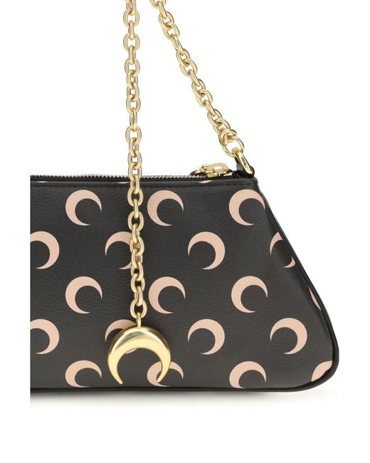 MARINE SERRE White Moon Motif Shoulder Bag