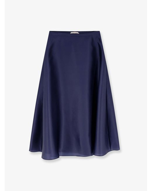 Alberta Ferretti Blue Silk Skirt