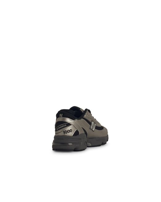 New Balance Black 1000 Leather Blend Sneakers for men
