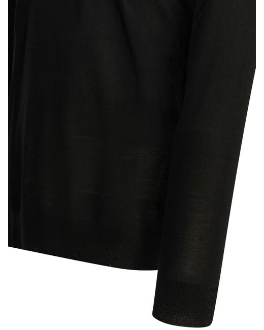 Golden Goose Deluxe Brand Black Wool Crew Neck Sweater for men
