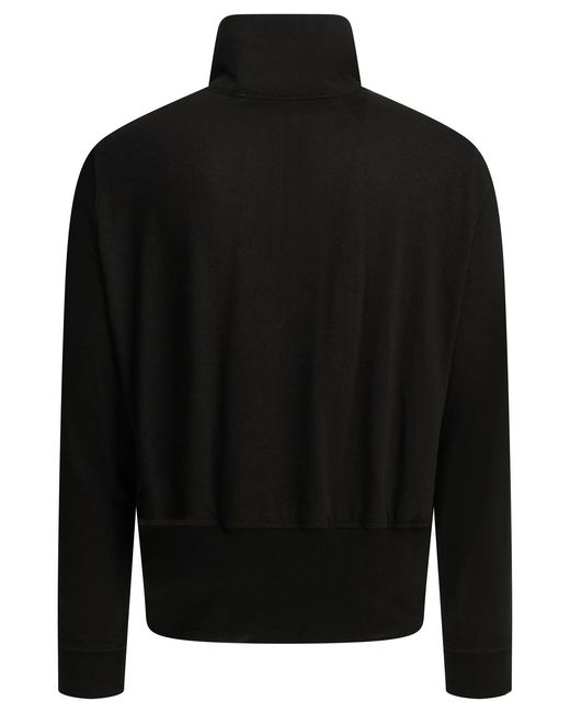 Rick Owens Black "Bauhaus" Zippered Sweatshirt for men