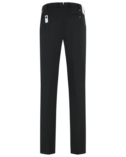 PT01 Blue Slim Stretch Virgin Wool Pants for men