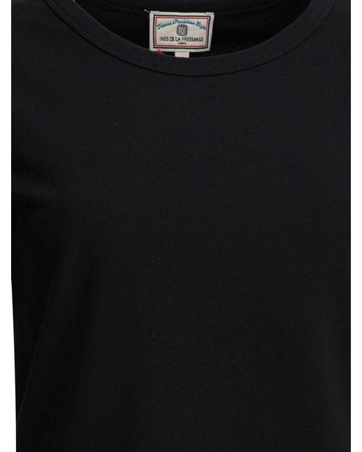 Ines De La Fressange Paris Black Cotton Resin T-Shirt