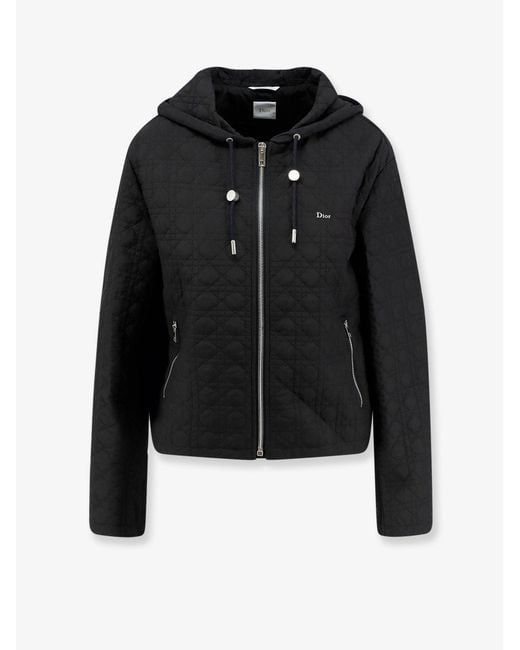 Women's Black Dior Macrocannage Quilted Technical Taffeta' Jacket