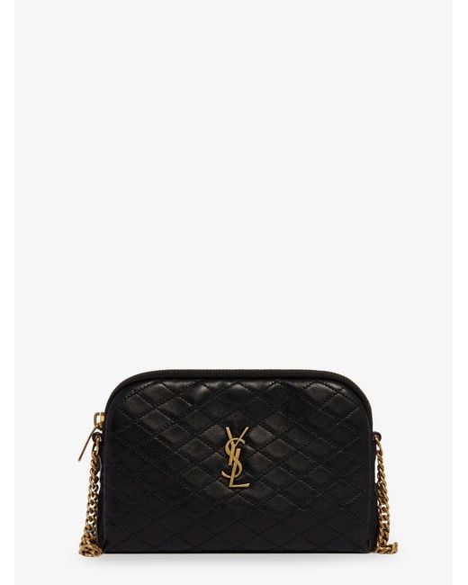 Saint Laurent Black Gaby Leather Shoulder Bag