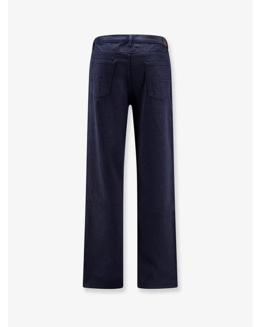 Dior Blue Dior Cotton Jeans With All-Over Dior Oblique Motif for men
