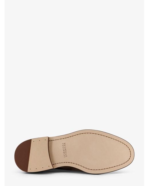 Brunello Cucinelli Brown Lace-Up Shoes Suede for men