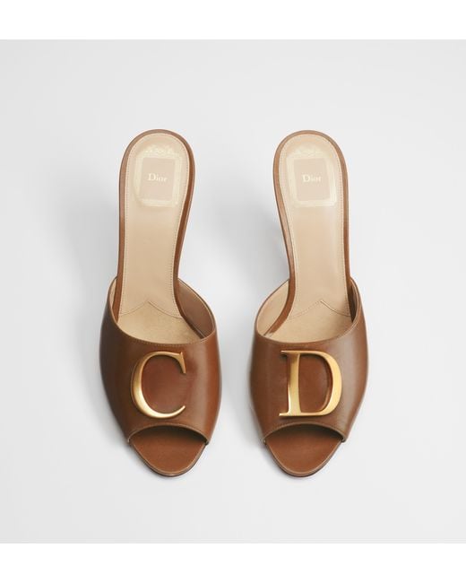 Dior Brown Initials 75Mm Heeled Sandals