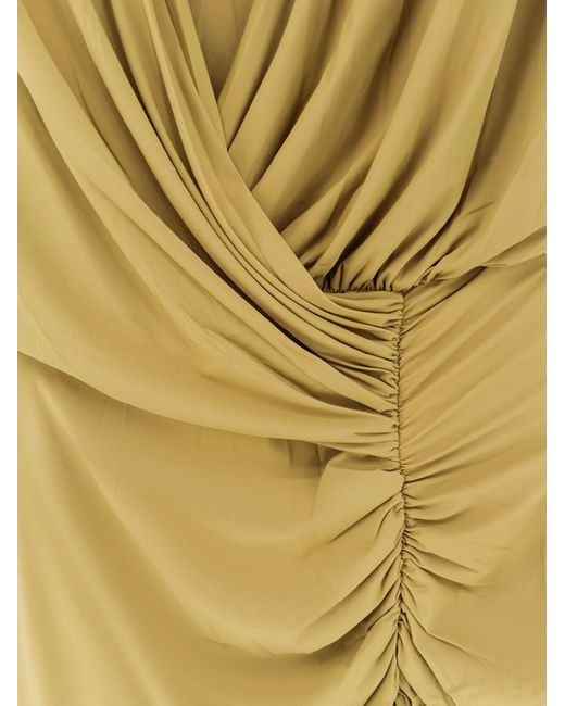 Amazuìn Green Meghan Stretch Jersey Dress Khaki