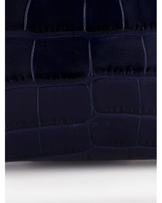 Tom Ford Blue Croco Print Leather Laptop Pouch for men