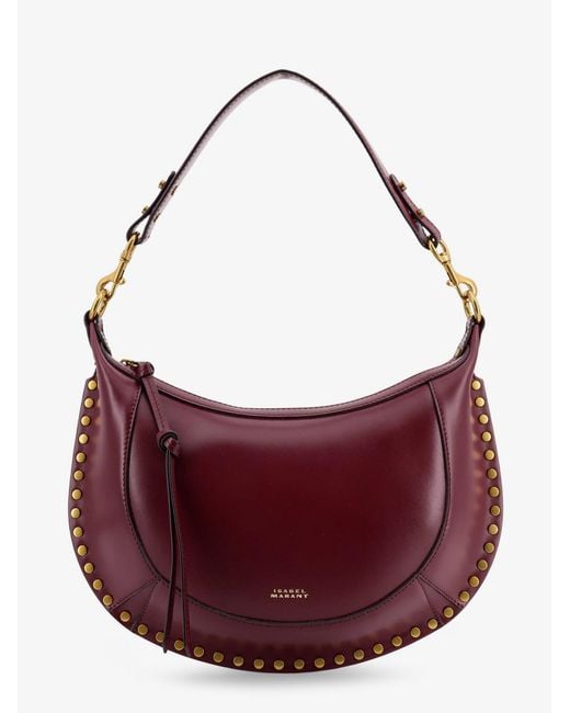 Isabel Marant Purple Naoko Leather Crossbody Bag