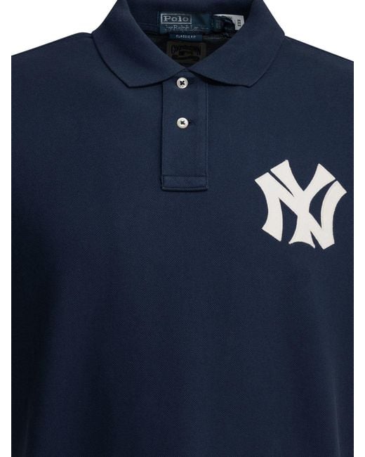 Polo Ralph Lauren Blue "Ralph Lauren X Mlb Collection" Polo Shirt With Buttons for men