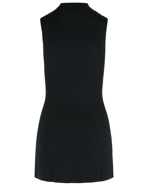 DIESEL Black 'Oloni' Short Wool Dress