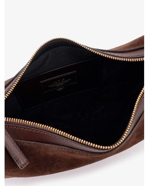 Atp Atelier Brown Liveri Suede Shoulder Bag