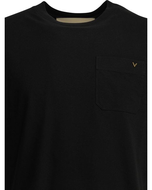 Valentino Black Vltn Crew-Neck T-Shirt for men