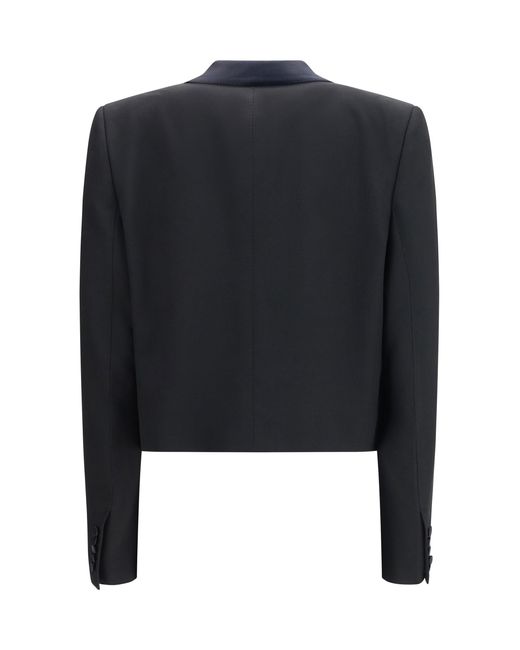 Tom Ford Black Cropped Single-Breasted Jacket