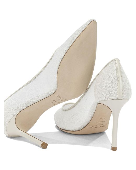 Jimmy Choo White Romy 85Mm Pumps