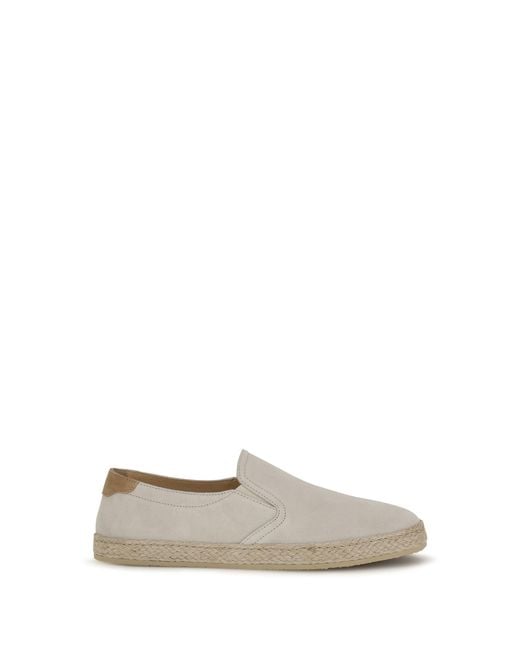 Brunello Cucinelli White Suede Sneakers for men