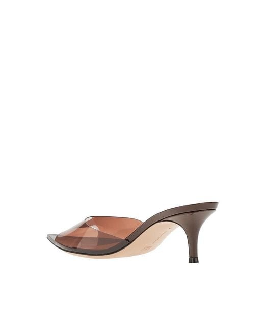 Gianvito Rossi Brown 'Elle' Pvc Mules