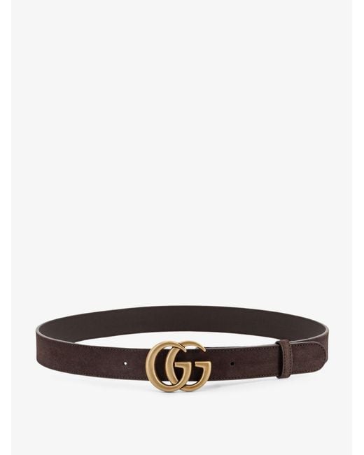 Gucci White Suede Belt for men