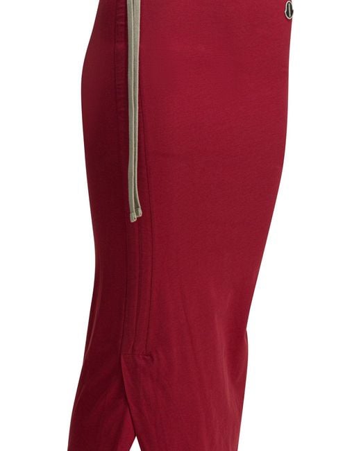 Rick Owens Red Long Skirt Adjustable X Moncler