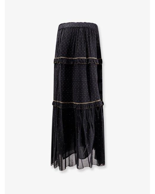 Isabel Marant Black Marant Etoile Volodia Polka-Dots Skirt