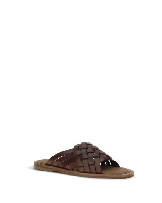 Miu Miu Brown Leather Sandals