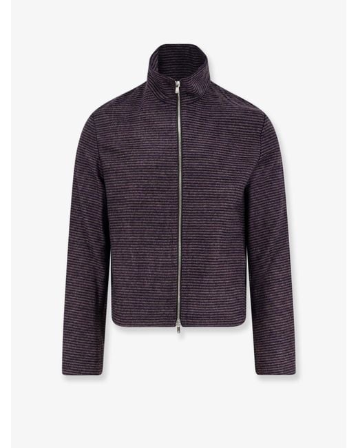TONYWACK Blue Multi Stripe Cardigan for men