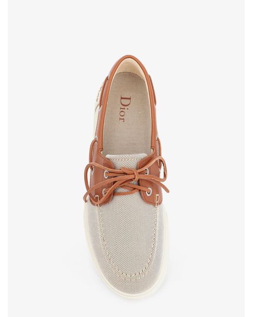 Dior Brown Dior Chester Dioriviera Canvas And Leather Loafers for men