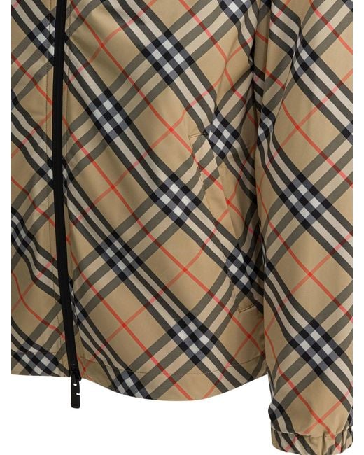 Burberry Gray "Check" Windbreaker Jacket