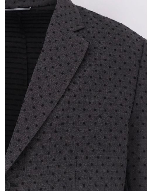Dior Blue Dior Polka-Dots Virgin Wool And Alpaca Jacquard Blazer for men